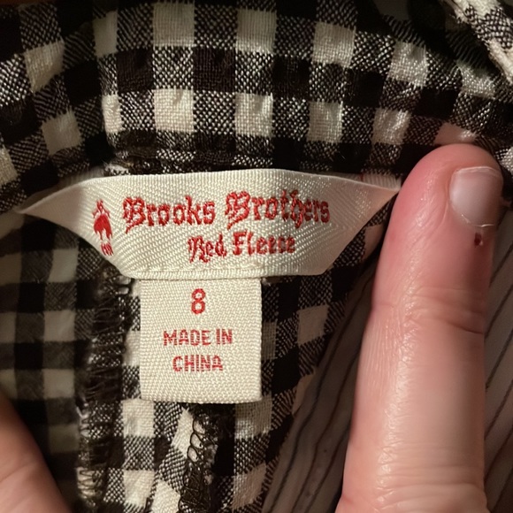 Brooks Brothers “Red Fleece” cropped gingham trousers - Picture 3 of 3